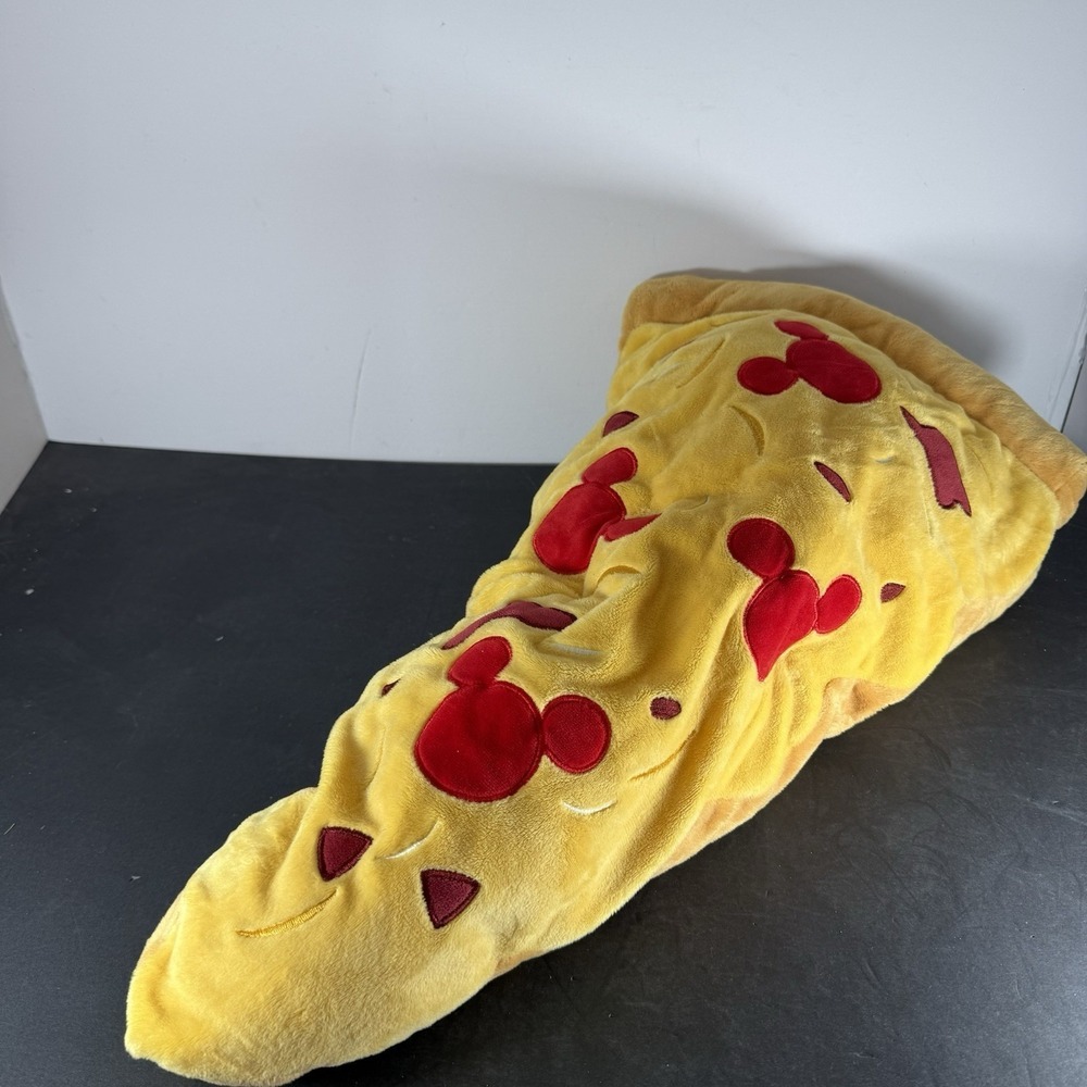 Disney Parks Plush Mickey Mouse Pepperoni Pizza Slice Lg 23" Food Icon Pillow